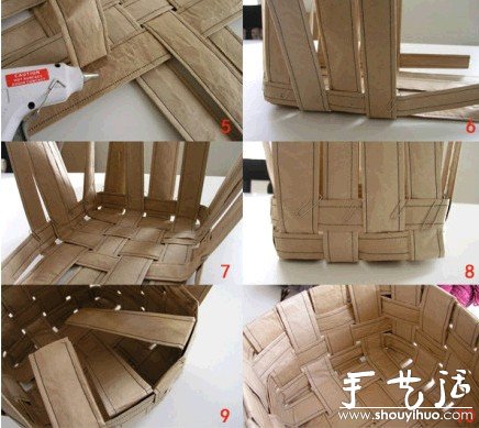 用牛皮紙手工DIY置物筐 -  rpnrmr.com