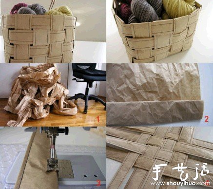 用牛皮紙手工DIY置物筐 -  rpnrmr.com