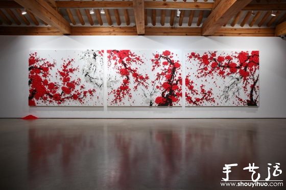 成千上萬按鈕與針組成的藝術(shù)作品 -  rpnrmr.com