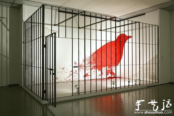 成千上萬按鈕與針組成的藝術(shù)作品 -  rpnrmr.com