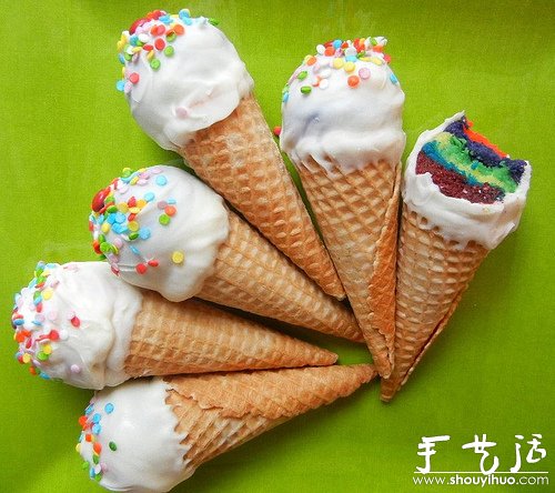 彩虹甜筒的DIY手工制作方法 -  rpnrmr.com