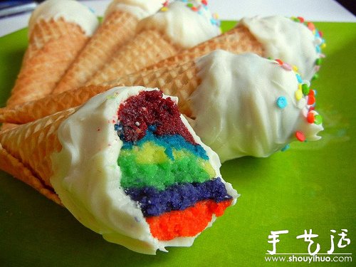 彩虹甜筒的DIY手工制作方法 -  rpnrmr.com