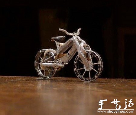舊鐘表零件DIY的摩托車模型 -  rpnrmr.com