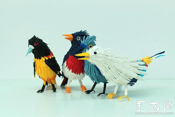 紙藝作品：漂亮的鳥兒 -  rpnrmr.com