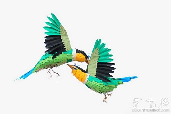 紙藝作品：漂亮的鳥兒 -  rpnrmr.com