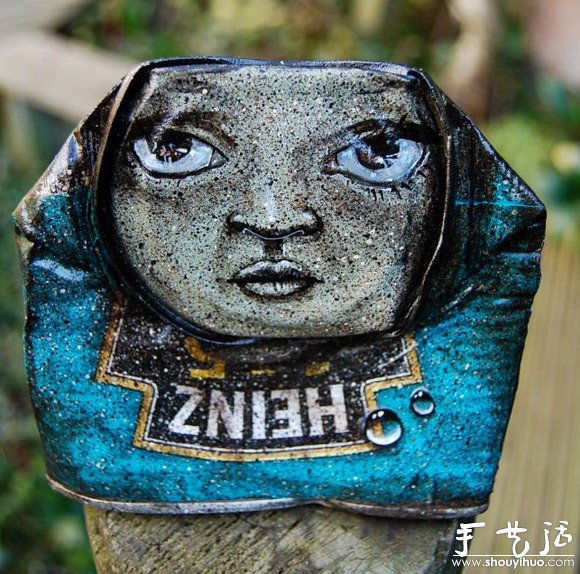 廢棄易拉罐涂鴉而成的藝術(shù)品 -  rpnrmr.com