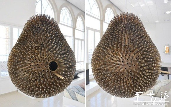 用子彈殼DIY制作的鳥巢 -  rpnrmr.com