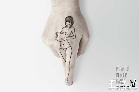 Playboy廣告：手指性感女神 -  rpnrmr.com