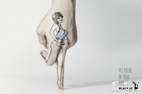 Playboy廣告：手指性感女神 -  rpnrmr.com