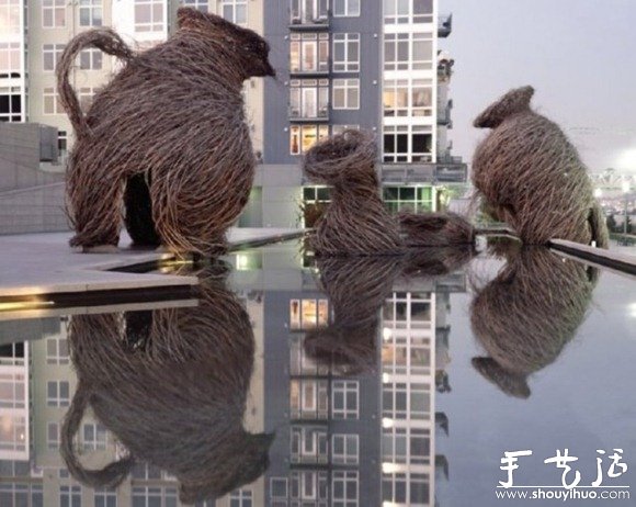 天然樹枝巧妙DIY的雕塑作品 -  rpnrmr.com