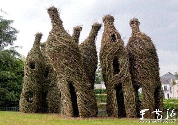 天然樹枝巧妙DIY的雕塑作品 -  rpnrmr.com