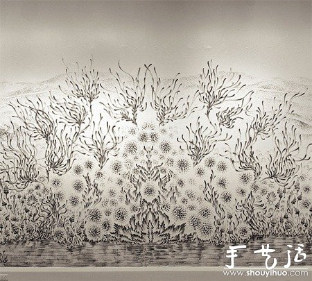 手指粘木炭粉后DIY創(chuàng)作的風(fēng)景繪畫 -  rpnrmr.com
