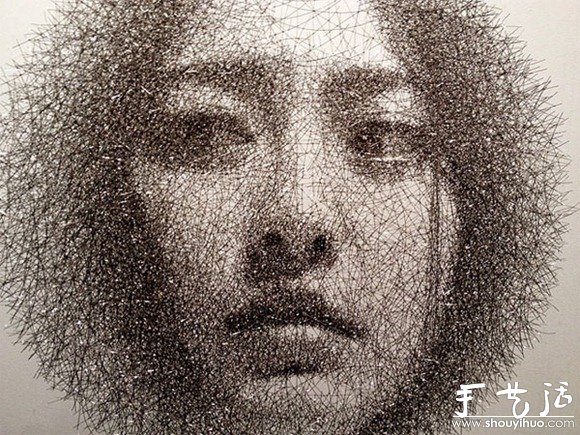 鐵絲DIY的女子肖像畫 -  rpnrmr.com