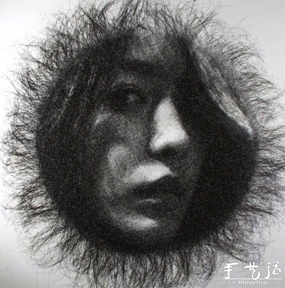鐵絲DIY的女子肖像畫 -  rpnrmr.com