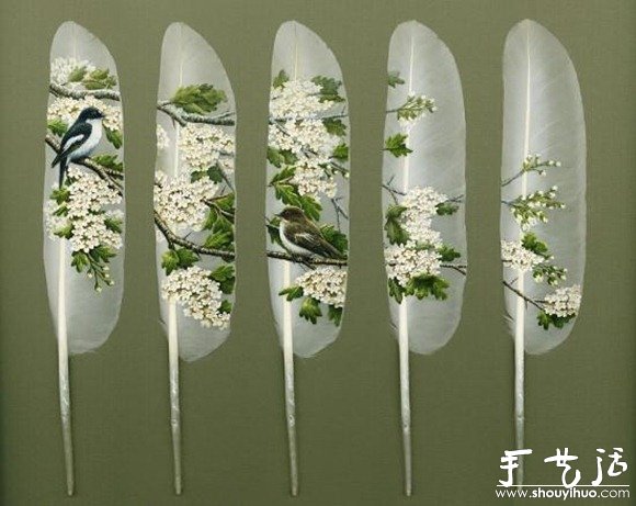 羽毛上的繪畫作品 -  rpnrmr.com