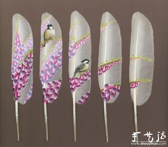 羽毛上的繪畫作品 -  rpnrmr.com