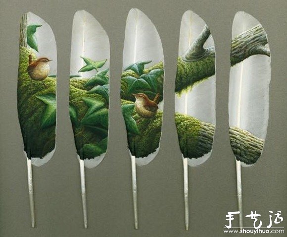 羽毛上的繪畫作品 -  rpnrmr.com
