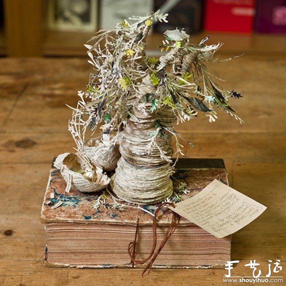 書籍紙張DIY制作的紙雕作品 -  rpnrmr.com