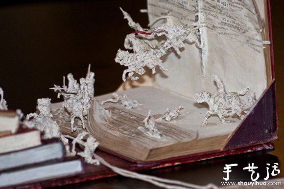 書籍紙張DIY制作的紙雕作品 -  rpnrmr.com