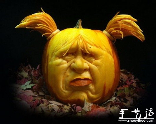 創(chuàng)意DIY雕刻的南瓜作品 -  rpnrmr.com