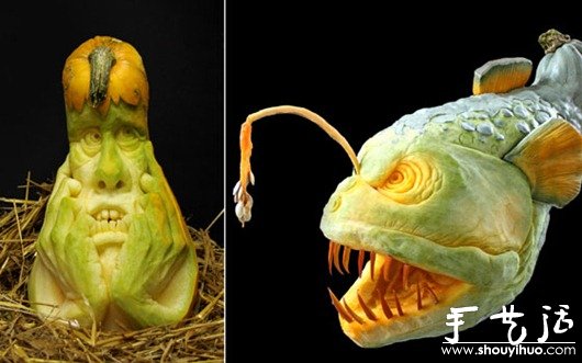 創(chuàng)意DIY雕刻的南瓜作品 -  rpnrmr.com