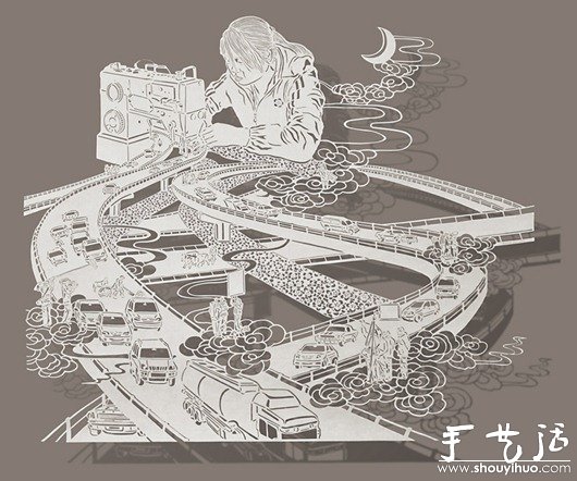 復雜、逼真的剪紙作品 -  rpnrmr.com