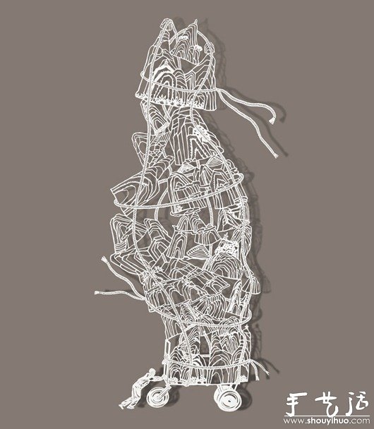 復雜、逼真的剪紙作品 -  rpnrmr.com