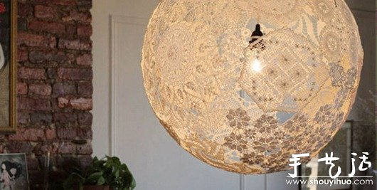 蕾絲吊燈的DIY手工制作方法 -  rpnrmr.com