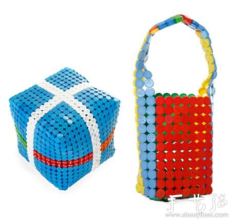 瓶蓋DIY制作的包包和小凳子 -  rpnrmr.com