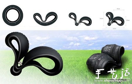 廢棄輪胎DIY制作的椅子 -  rpnrmr.com
