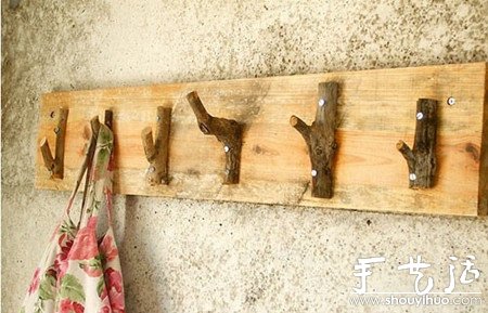 枯樹枝手工DIY墻飾和掛鉤 -  rpnrmr.com