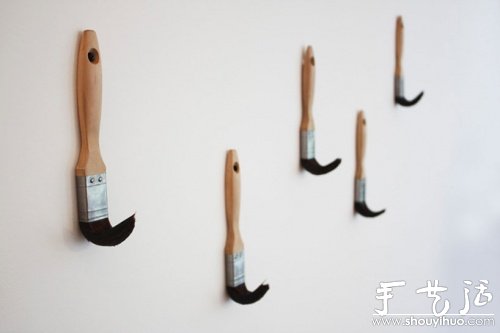油漆刷子DIY的創(chuàng)意掛鉤 -  rpnrmr.com