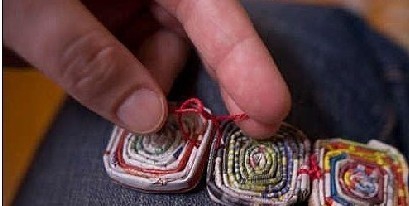 舊報(bào)紙廢物利用DIY制作的鍋墊 -  rpnrmr.com