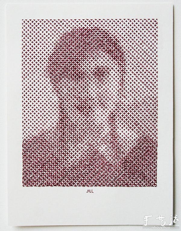 用四色針線創(chuàng)造的CMYK刺繡畫 -  rpnrmr.com