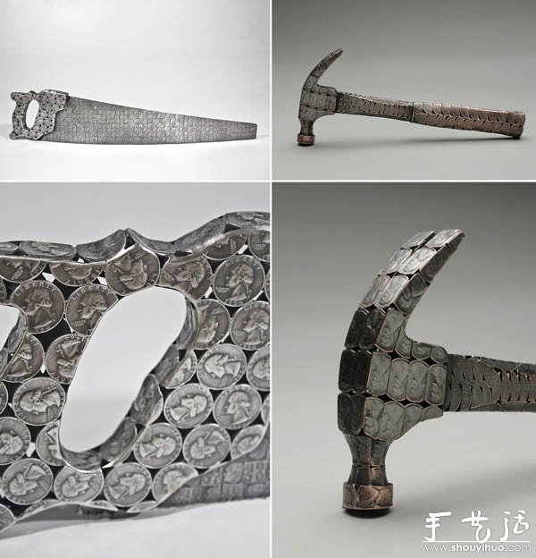 硬幣DIY創(chuàng)造的小雕塑 -  rpnrmr.com