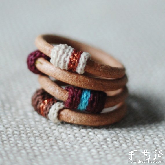 毛線DIY的創(chuàng)意田園風格戒指 -  rpnrmr.com
