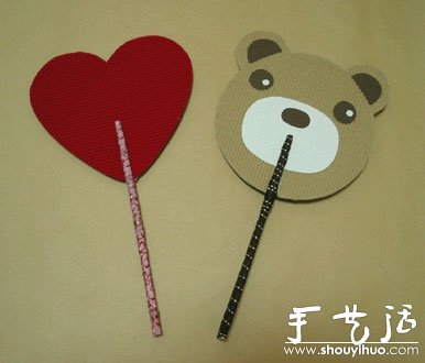 一次性筷子DIY小熊紙扇的方法教程 -  rpnrmr.com