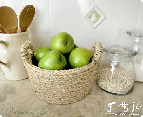 劍麻繩DIY漂亮的碗 -  rpnrmr.com