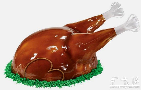 烤火雞形狀的冰淇淋蛋糕 -  rpnrmr.com