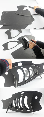 硬紙板廢物利用DIY魚骨燈具 -  rpnrmr.com