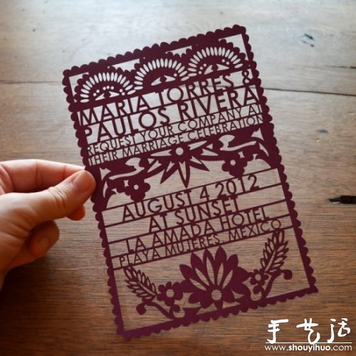 鏤空剪紙婚禮請?zhí)?-  rpnrmr.com