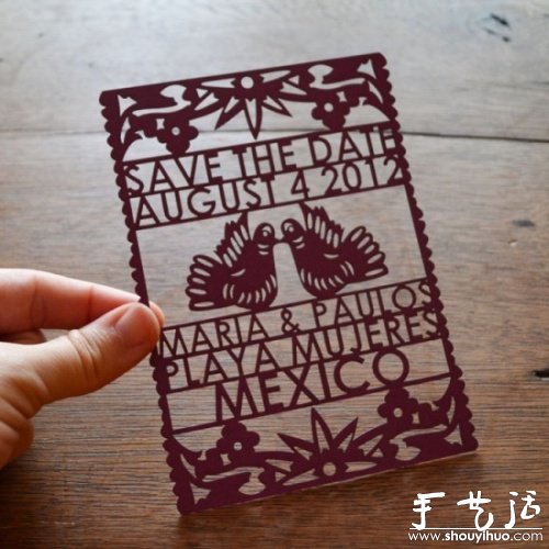 鏤空剪紙婚禮請?zhí)?-  rpnrmr.com