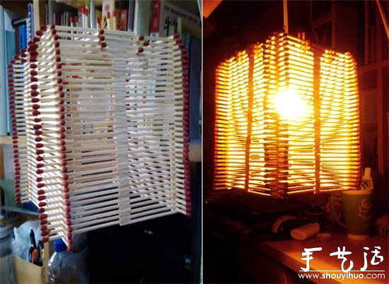 火柴手工DIY吊燈 -  rpnrmr.com