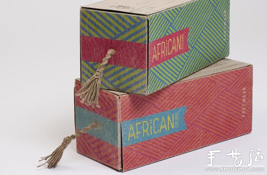 非洲風(fēng)情AFRiCAN休閑鞋包裝盒設(shè)計(jì) -  rpnrmr.com