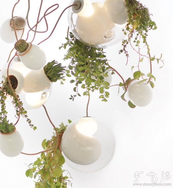 創(chuàng)意花籃吊燈 讓居室充滿綠色 -  rpnrmr.com
