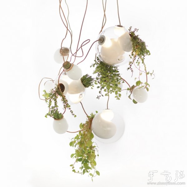創(chuàng)意花籃吊燈 讓居室充滿綠色 -  rpnrmr.com