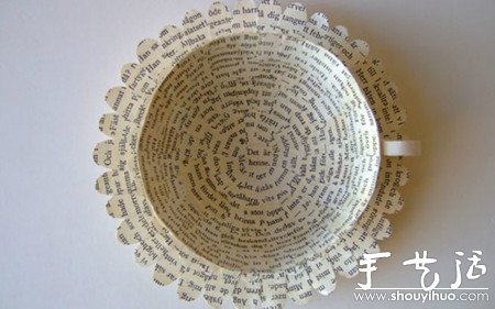 回收書頁手工制作精美的茶杯 -  rpnrmr.com