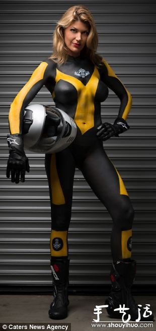 創(chuàng)意人體彩繪摩托車 -  rpnrmr.com