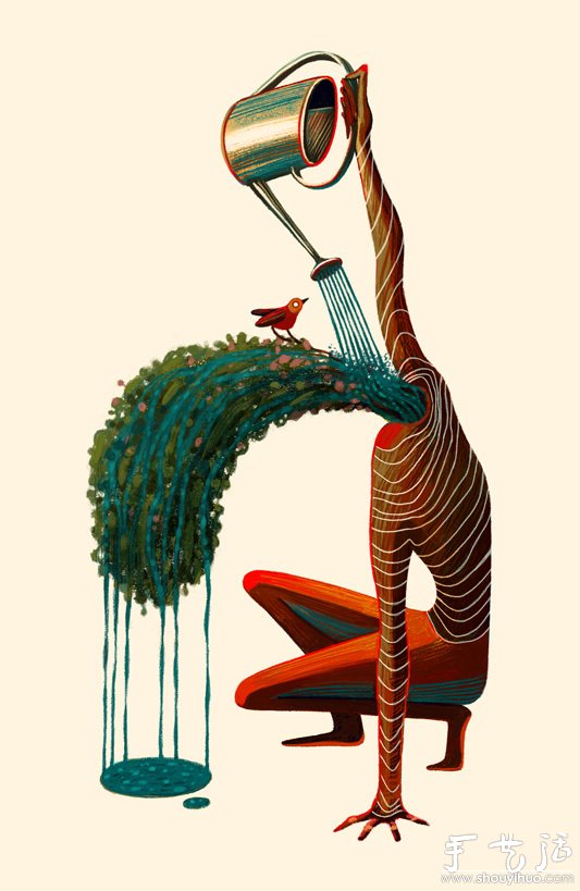 美國(guó)Nata Metlukh插畫作品——焦灼 -  rpnrmr.com
