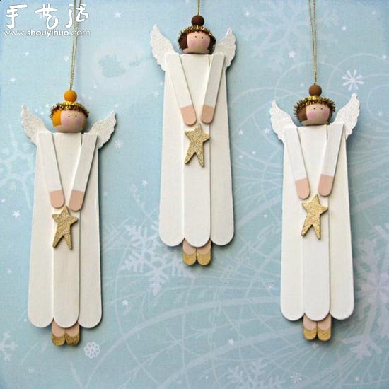 冰棍棒手工DIY天使掛飾 -  rpnrmr.com